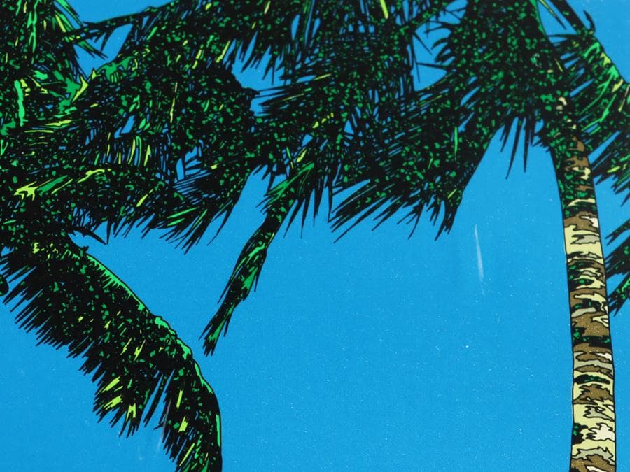 Y2370-1 鈴木英人【太陽物語】シルクスクリーン 直筆サイン AP版　ma