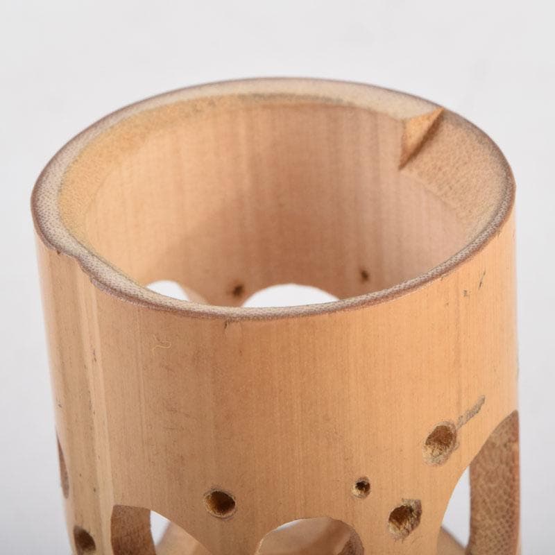 茶道具　雅楽造　水玉竹籠　巾筒　茶巾筒　共箱　V　9226