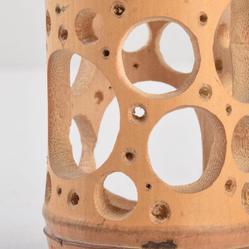 茶道具　雅楽造　水玉竹籠　巾筒　茶巾筒　共箱　V　9226