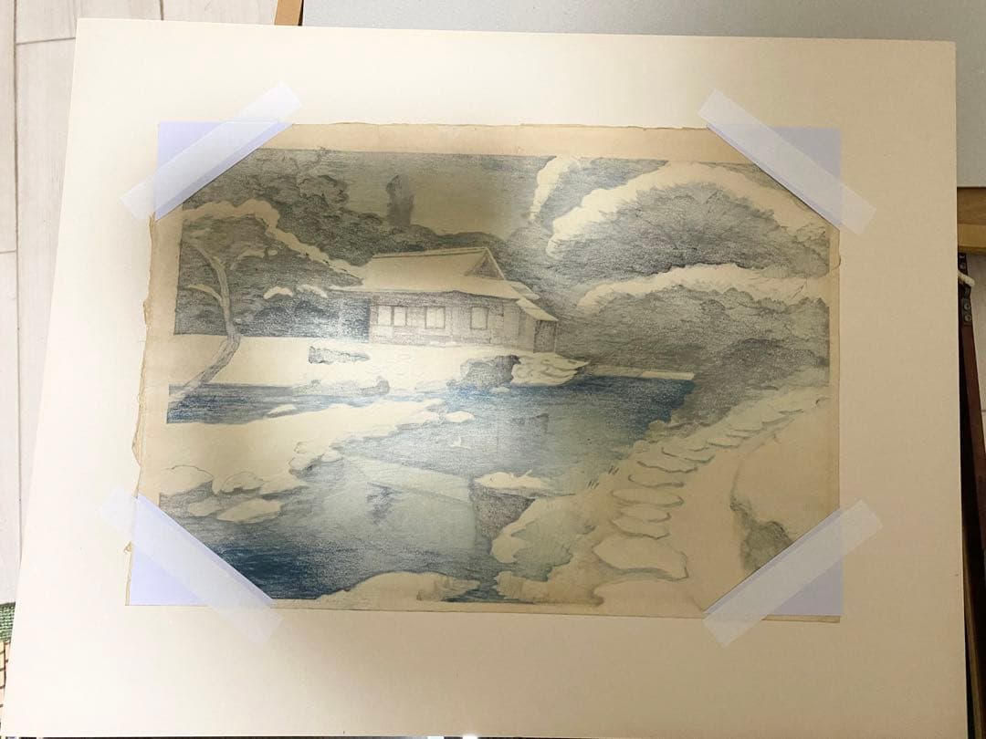 大野麥風　大野麦風　木版画