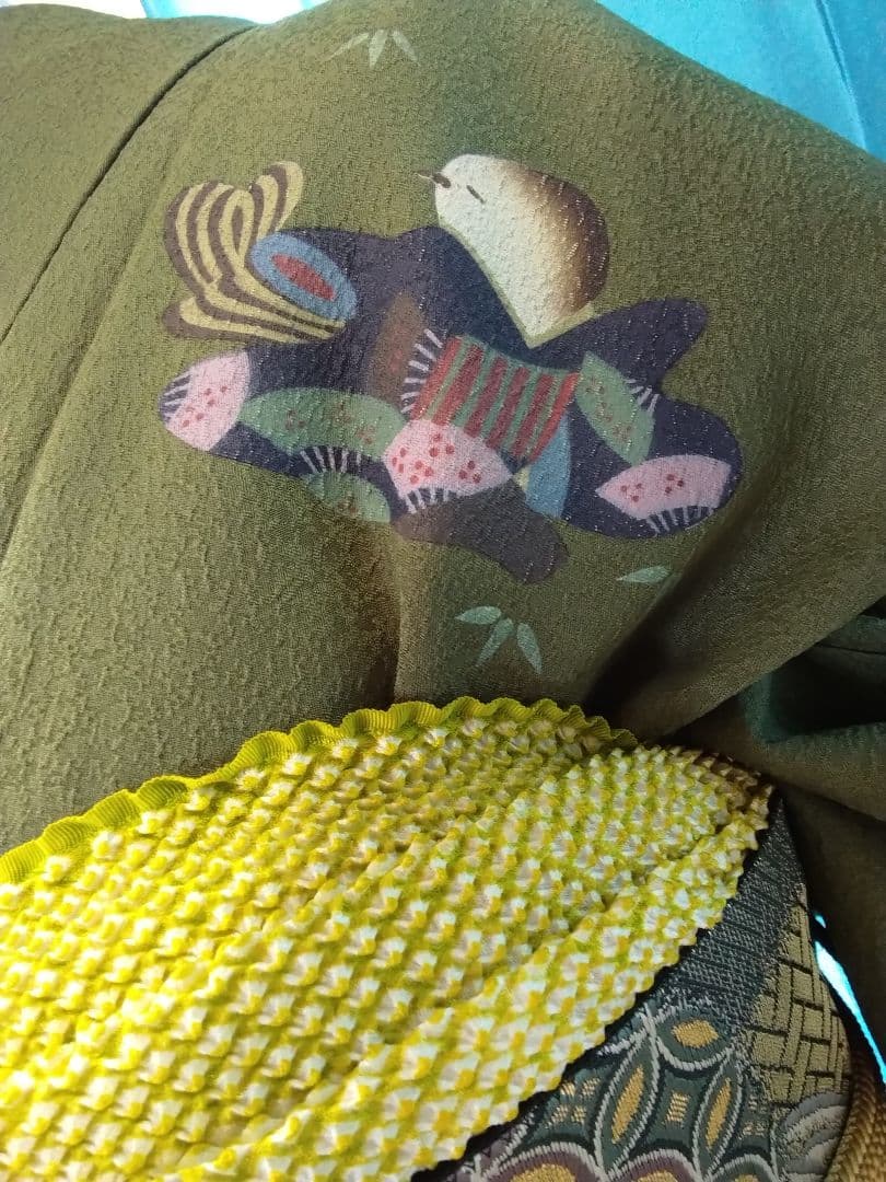 振袖五っ紋振袖成人式、半襟重ね衿、帯締め、襦袢