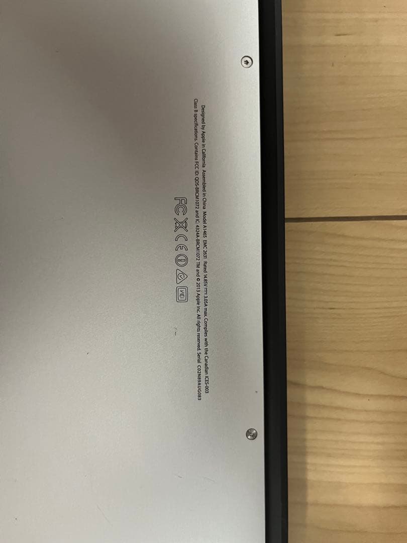 OS：Ventura13.7.5 ！MacBook Air 2013