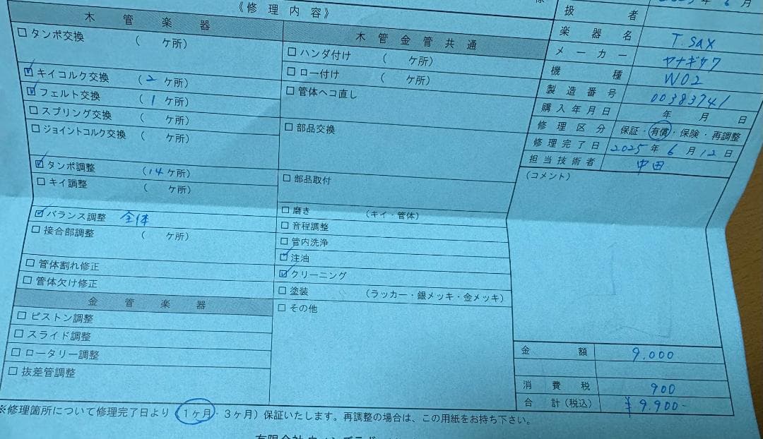 【美品】 YANAGISAWA T-WO2　テナーサックス