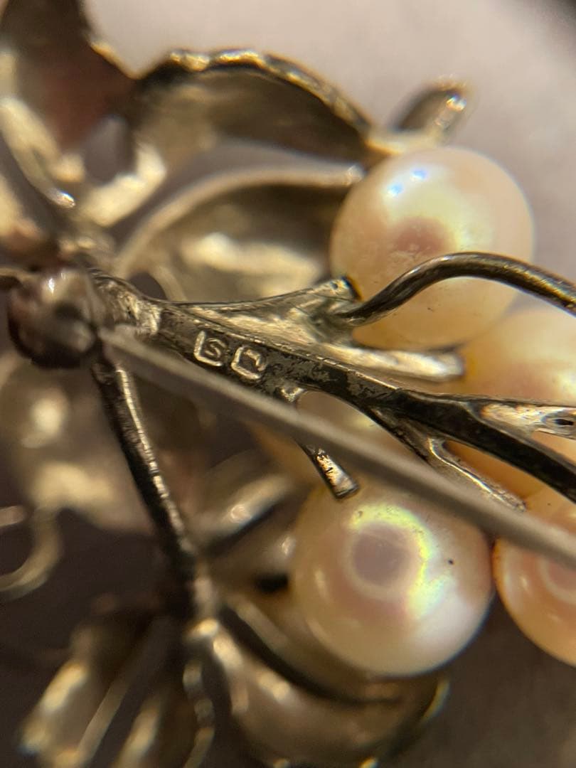 ミキモト　MIKIMOTO ぶどう　ブローチ　925【未使用】