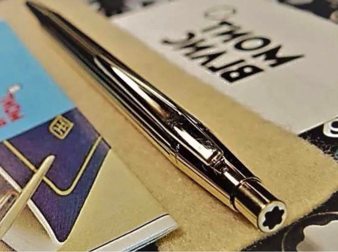 モンブラン　ペンシル★金運を呼ぶ黄金色！総金張り稀少なノブレスNo1547鉛筆