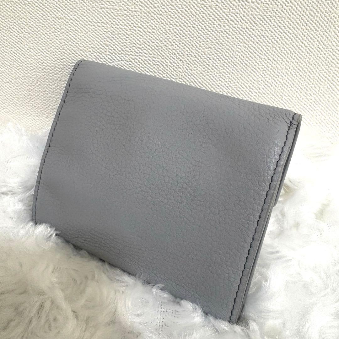 【現行】miumiu ヴィッテロダイノレザー財布 コーンフラワーブルー 良品