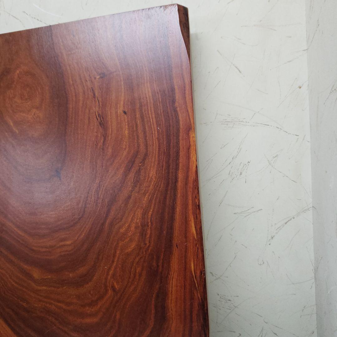 蔵出し特価　紫檀花台　無垢木材板 美しい木目模様　４３×３２×２cm