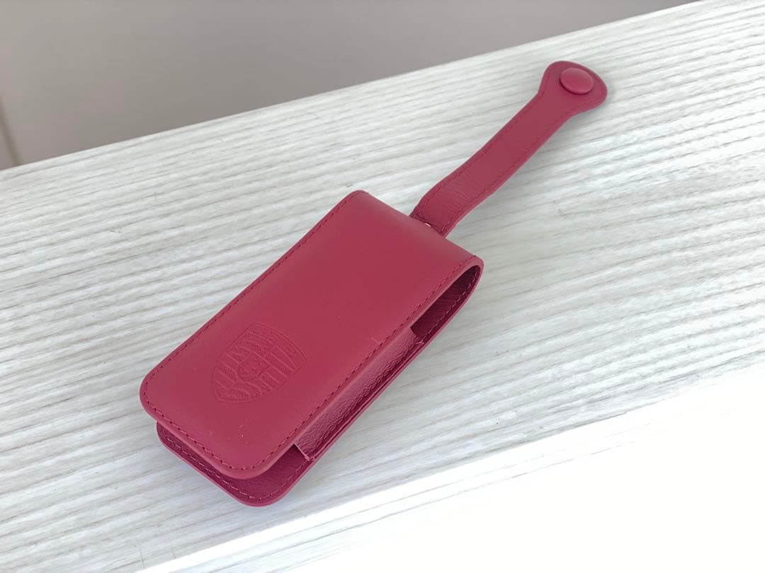 ポルシェレザーキーケース　純正品　ボルドーレッド