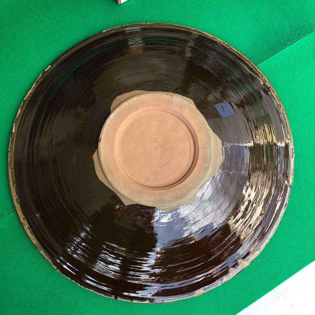 小鹿田焼　特大皿　陶芸　骨董品