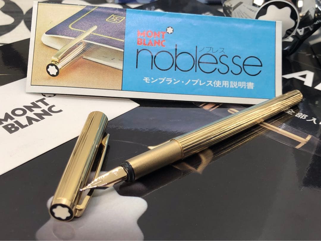 モンブラン　★金運を呼ぶ総金張り未使用に近い価値の高い逸品！ノブレスNo1147