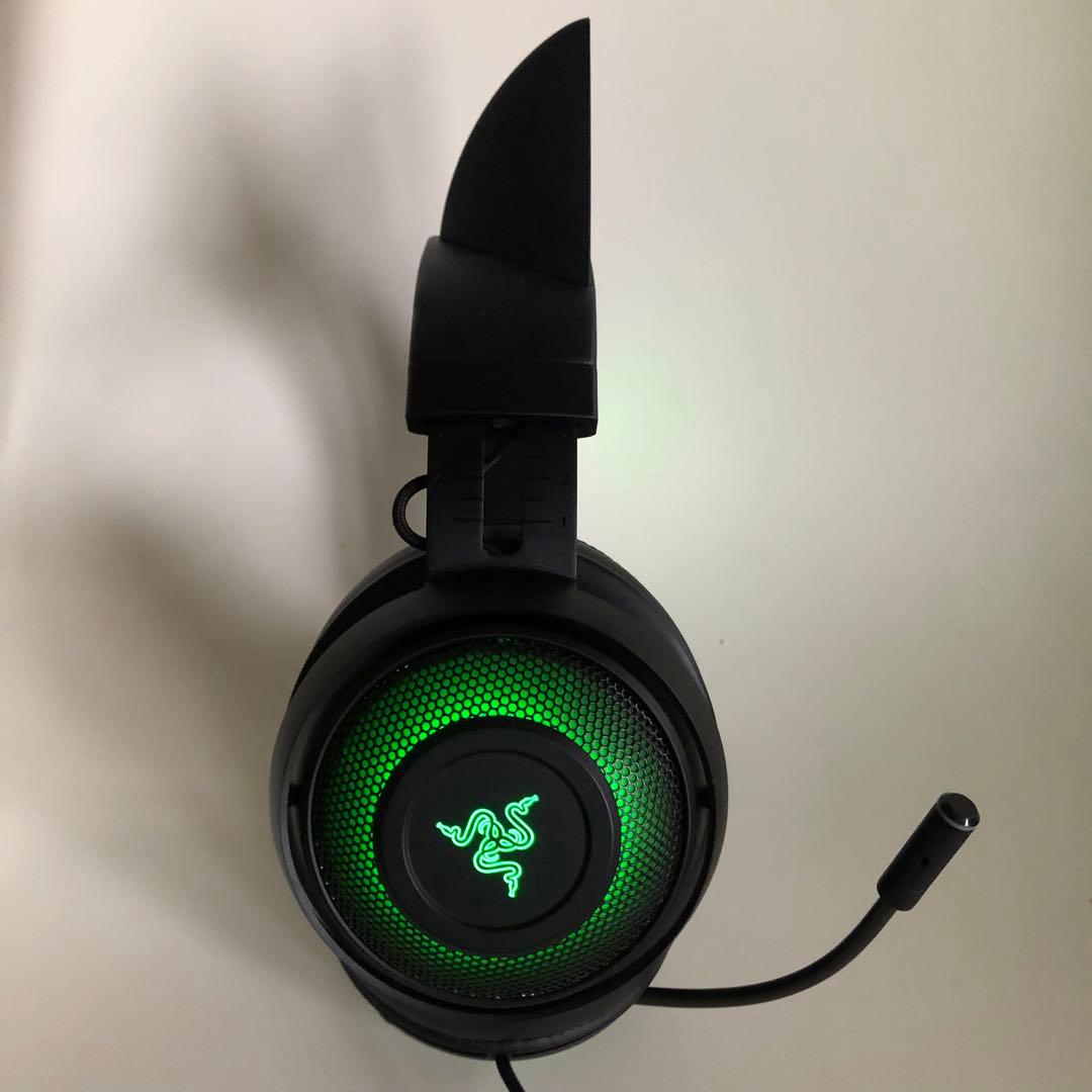 Razer Kraken Kitty ゲーミングヘッドセット 猫耳 ブラック
