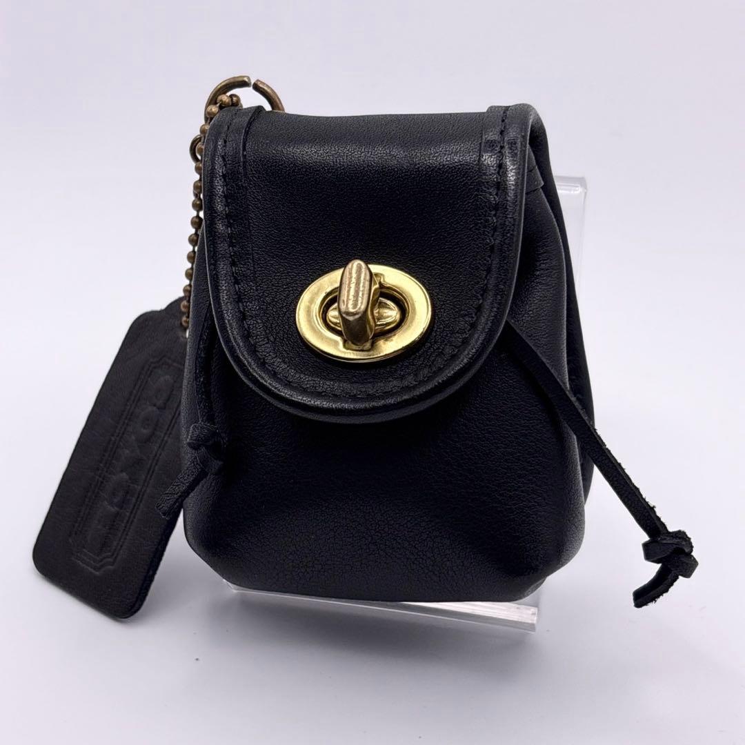 コーチ COACH キーホルダー ケース ターンロック リュック ブラック