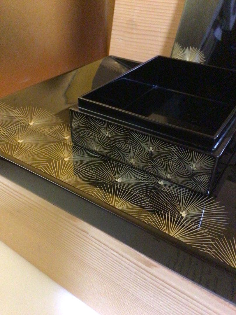 輪島塗 沈金 応接セット 煙草盆 共箱付き