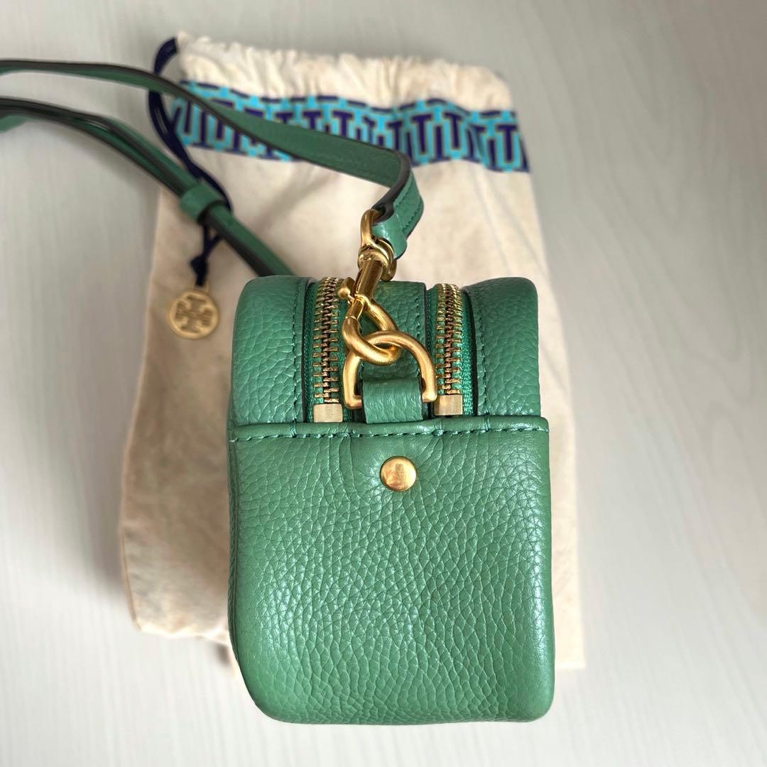 【Tory Burch ペリー ボンベ】グリーンショルダーバッグ