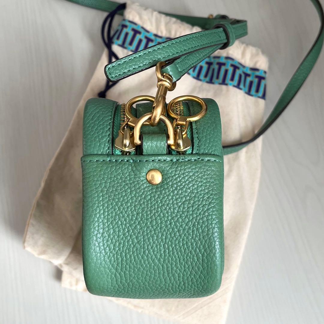 【Tory Burch ペリー ボンベ】グリーンショルダーバッグ