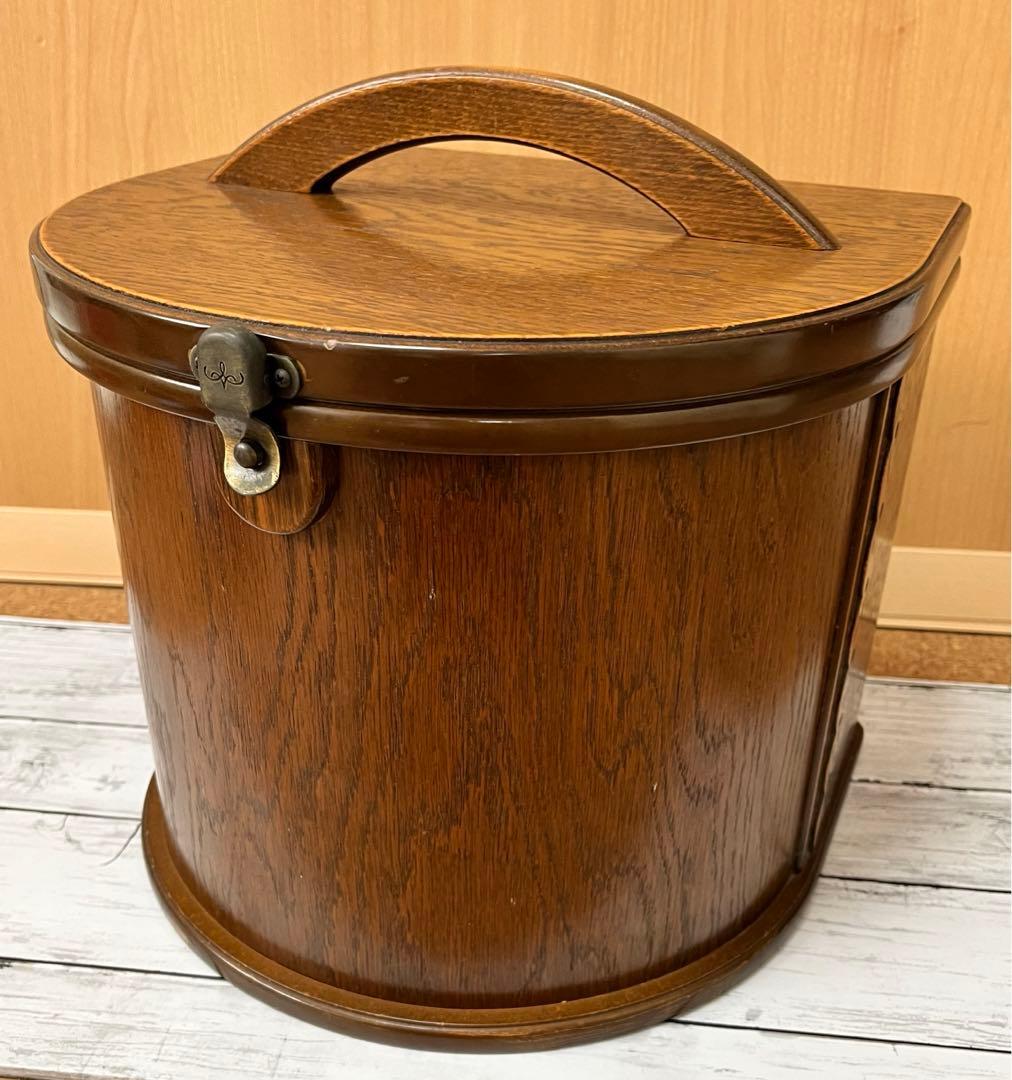 メイクボックス　鏡つき　木製