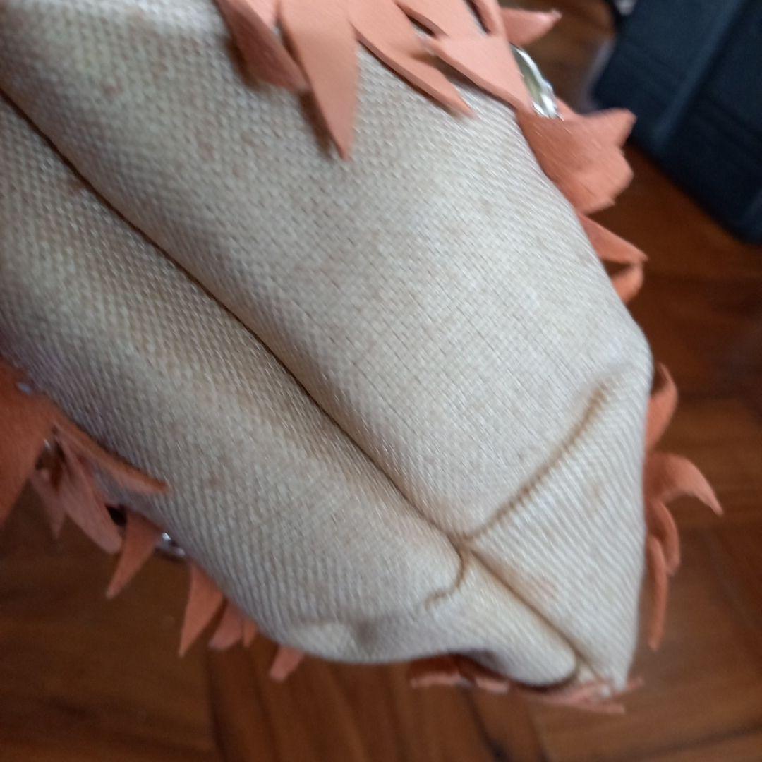 ソニアリキエル　オレンジクリスタル装飾パーティーバッグ　35×18×8cm