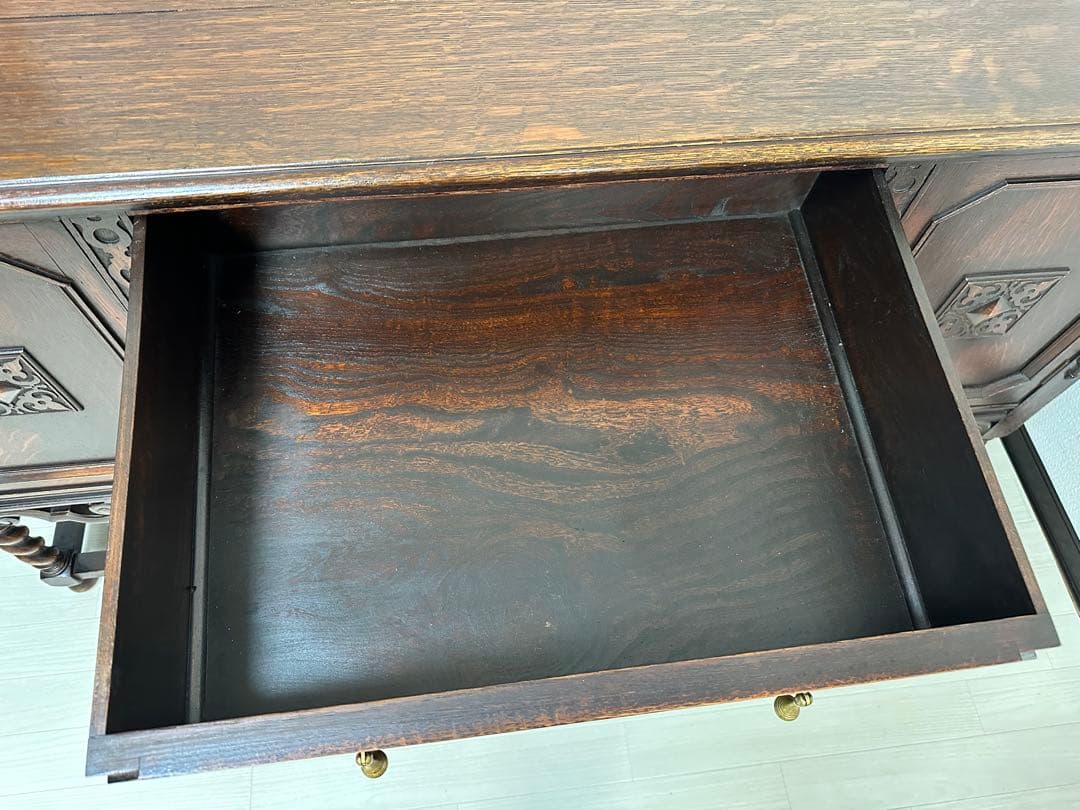 英国 イギリス アンティーク サイドボード キャビネット ツイストレッグ i0※