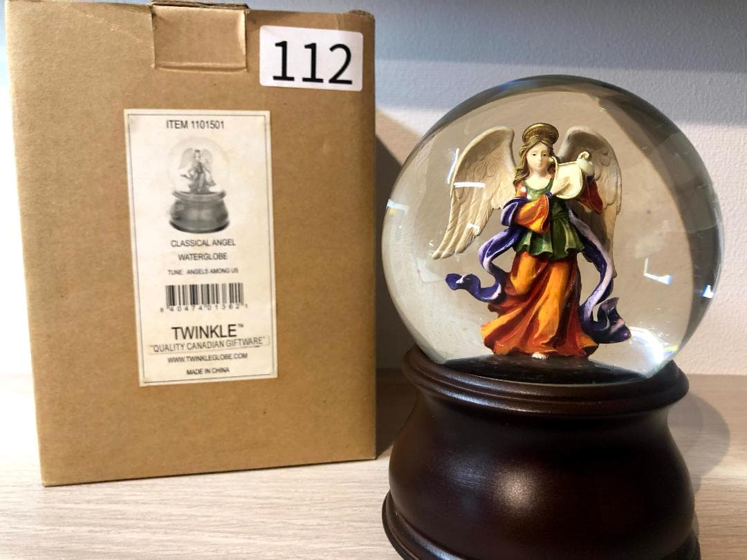 スノードーム│twinkle社製│竪琴をひく天使│112