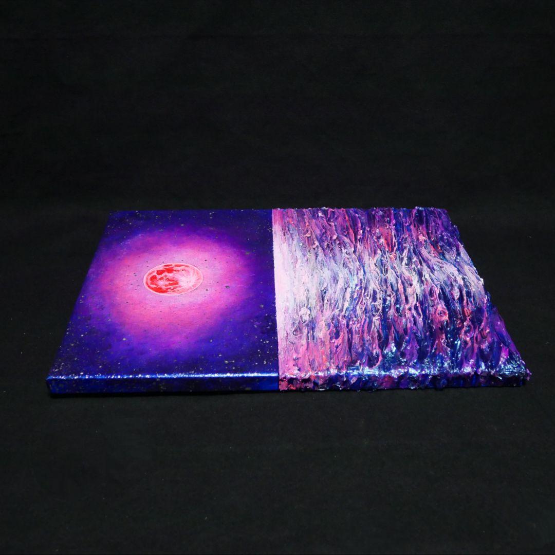 油絵 油彩 油彩画 絵 絵画 【ストロベリームーン】F4号