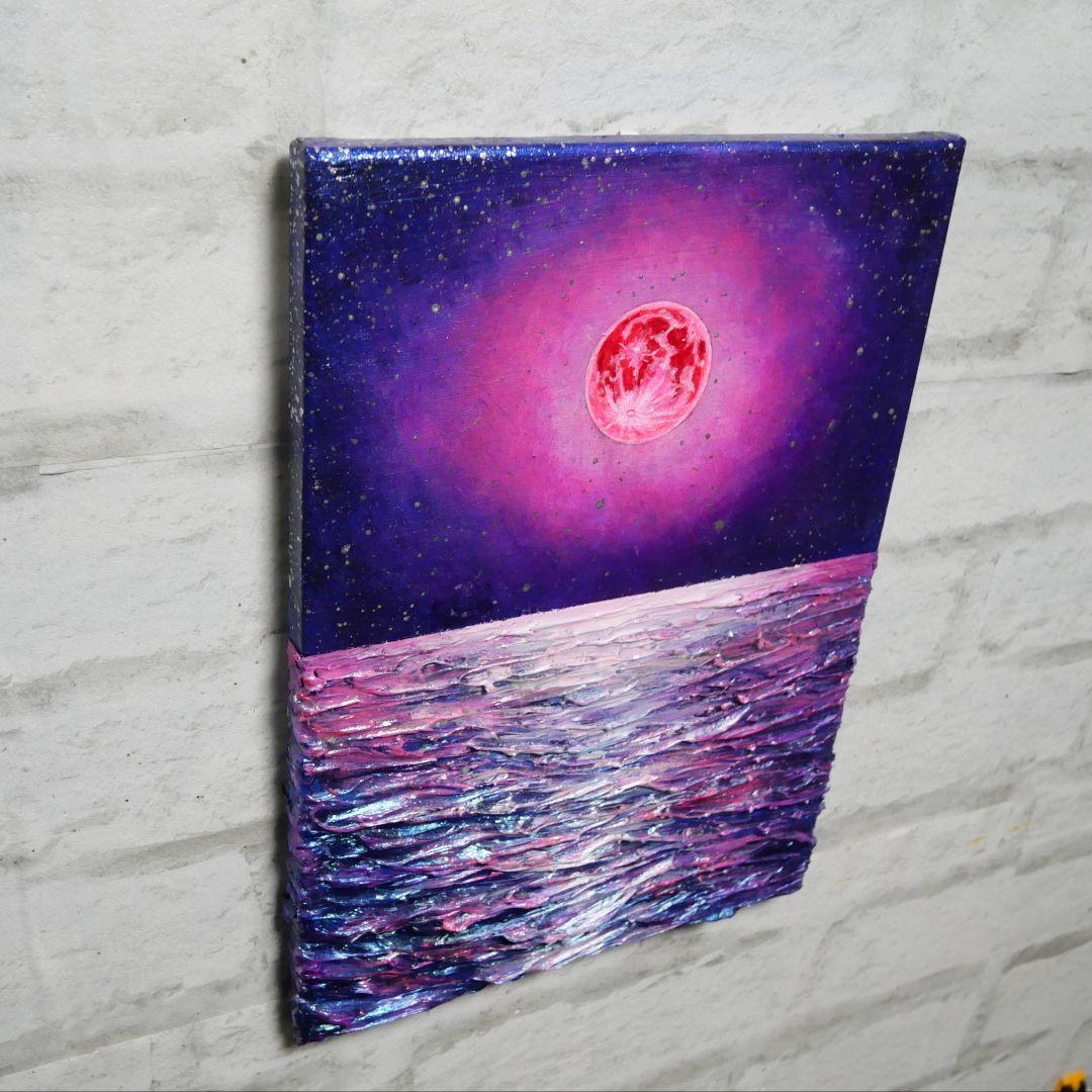 油絵 油彩 油彩画 絵 絵画 【ストロベリームーン】F4号