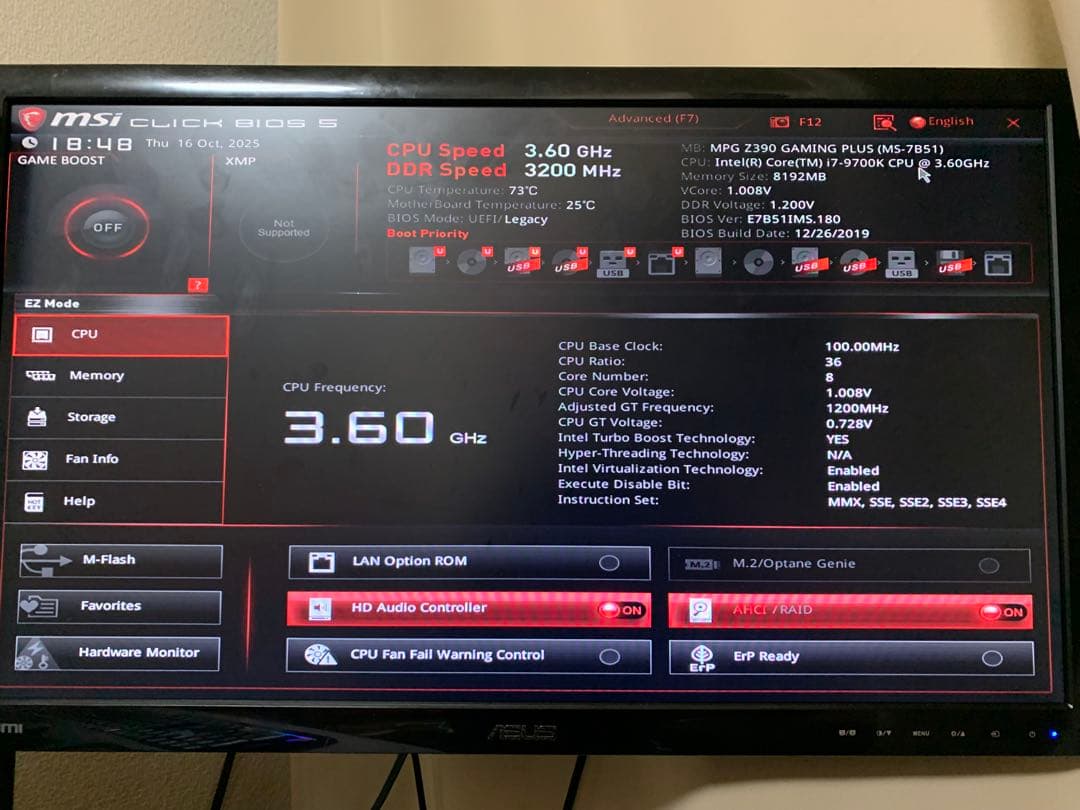 【動作確認済み】MSI GAMING PLUS マザーボードz390