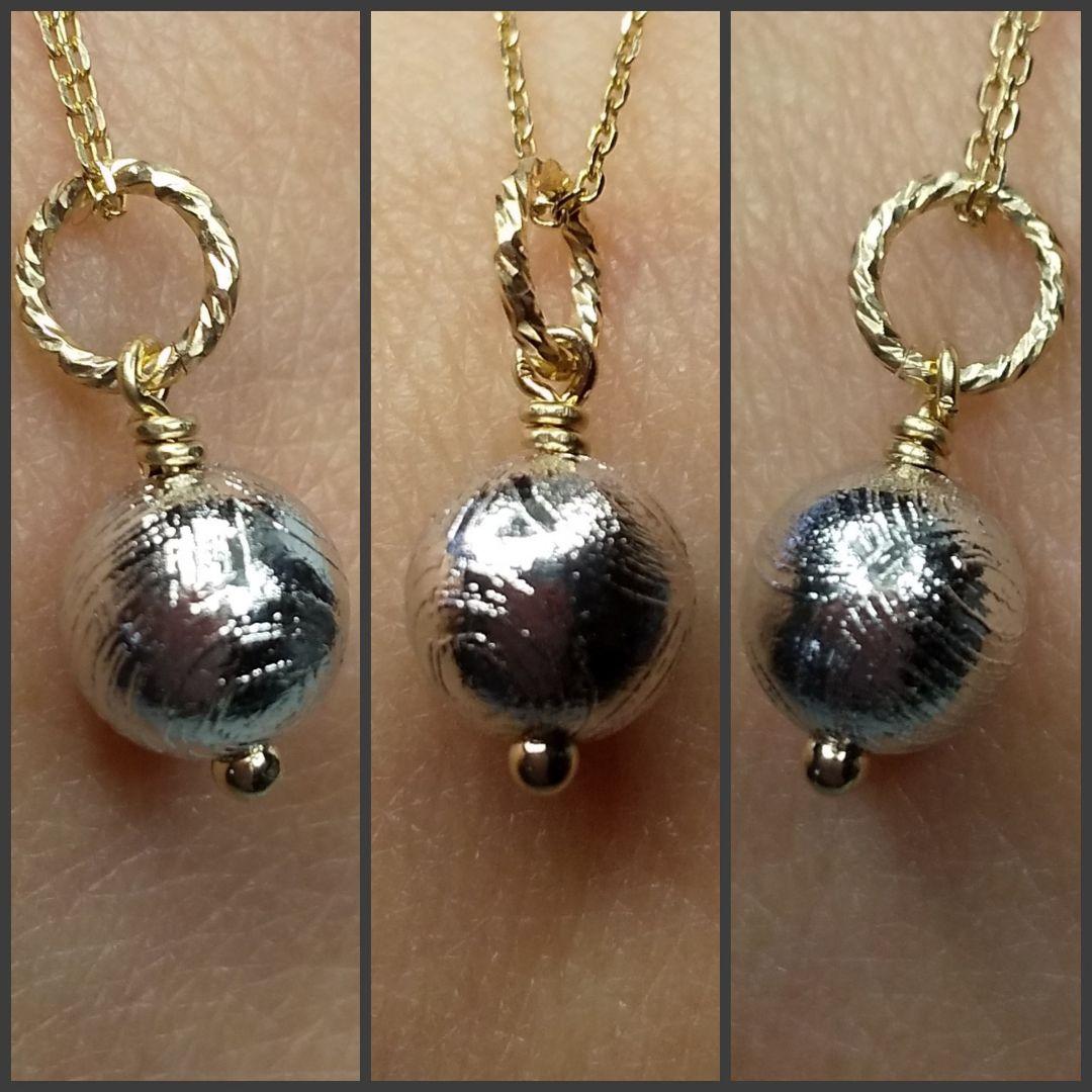 No.1195 メテオライト ギベオン隕石 約6mm ペンダントトップ kgf