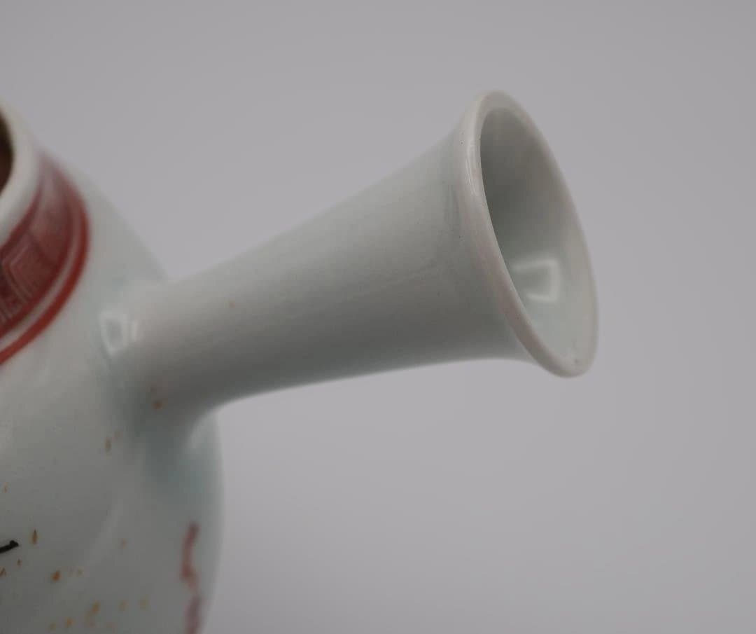 初代 水越与三兵衛 与三造 赤金入り 色絵 急須 共箱共布