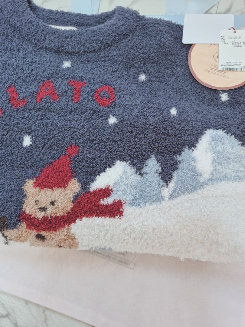 ジェラートピケ【HOLIDAY】スキーベアジャガードプルオーバー+ロングパンツ