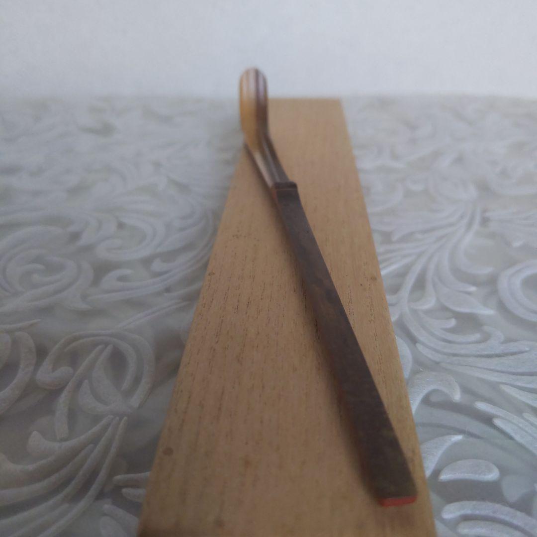 菊蒔絵　竹茶杓　瑞雲　堀之内宗完（宗心）書付　兼中斎　表斉作　表千家　【匿名配】