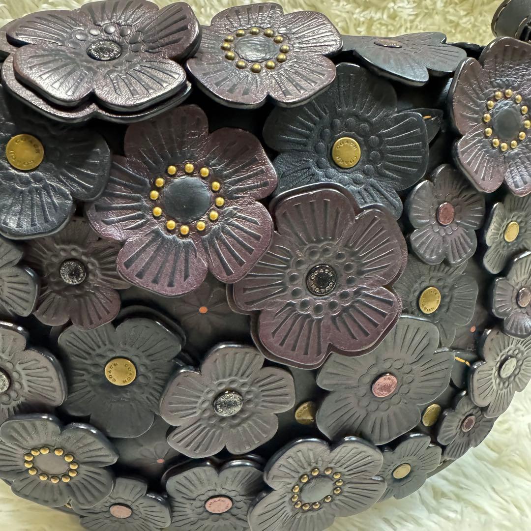 【激レア】COACH ショルダーバッグ　花柄　38195 レザー　斜めがけ