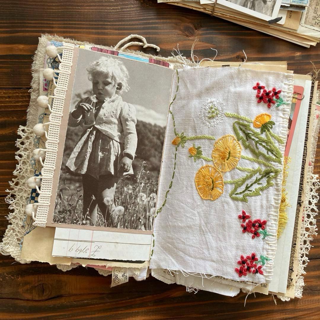 junk journal ジャンクジャーナル雑記帳　エフェメラセット付き