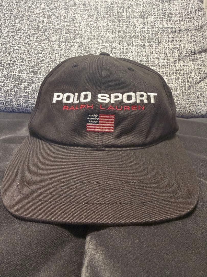 ヴィンテージ Polo Sport Ralph Lauren ブラック キャップ
