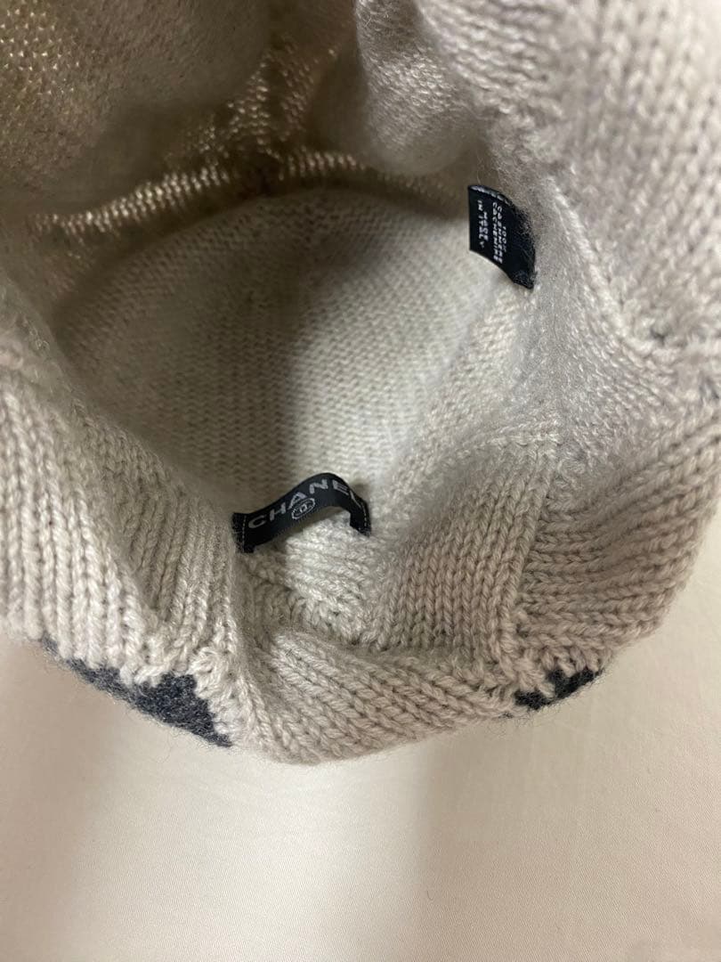CHANEL シャネル　ニットキャップ　ビーニー　マトラッセ　カシミヤ　 CC