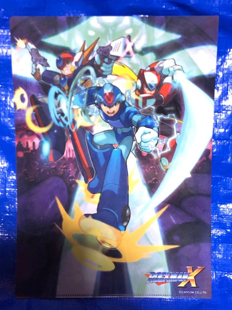 ロックマン20周年記念商品　ロックマン　ロックマンX A4クリアファイル