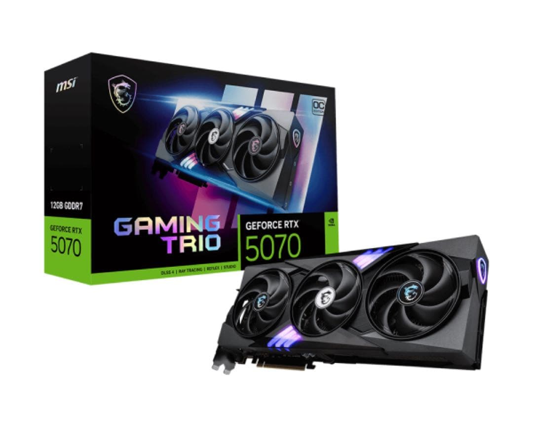 【未使用】MSI GeForce RTX 5070 GAMING TRIO OC