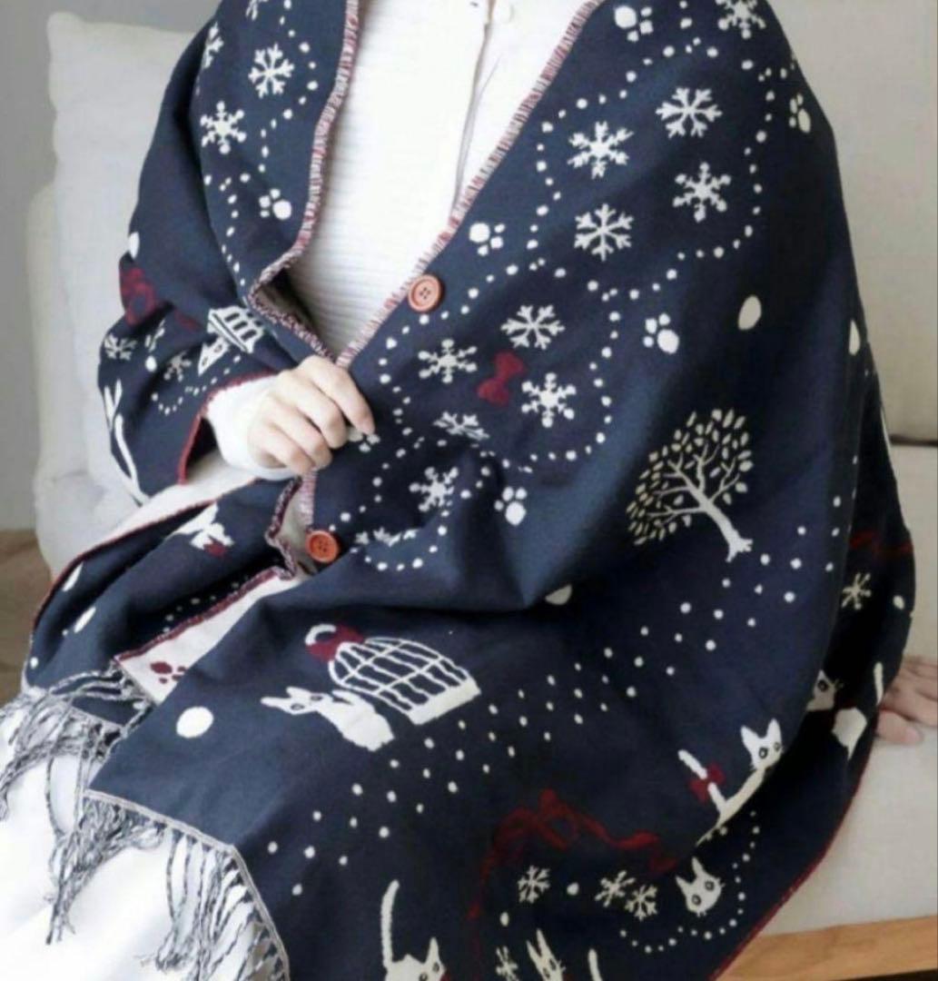 【完売品】魔女の宅急便ストール 雪の降る街