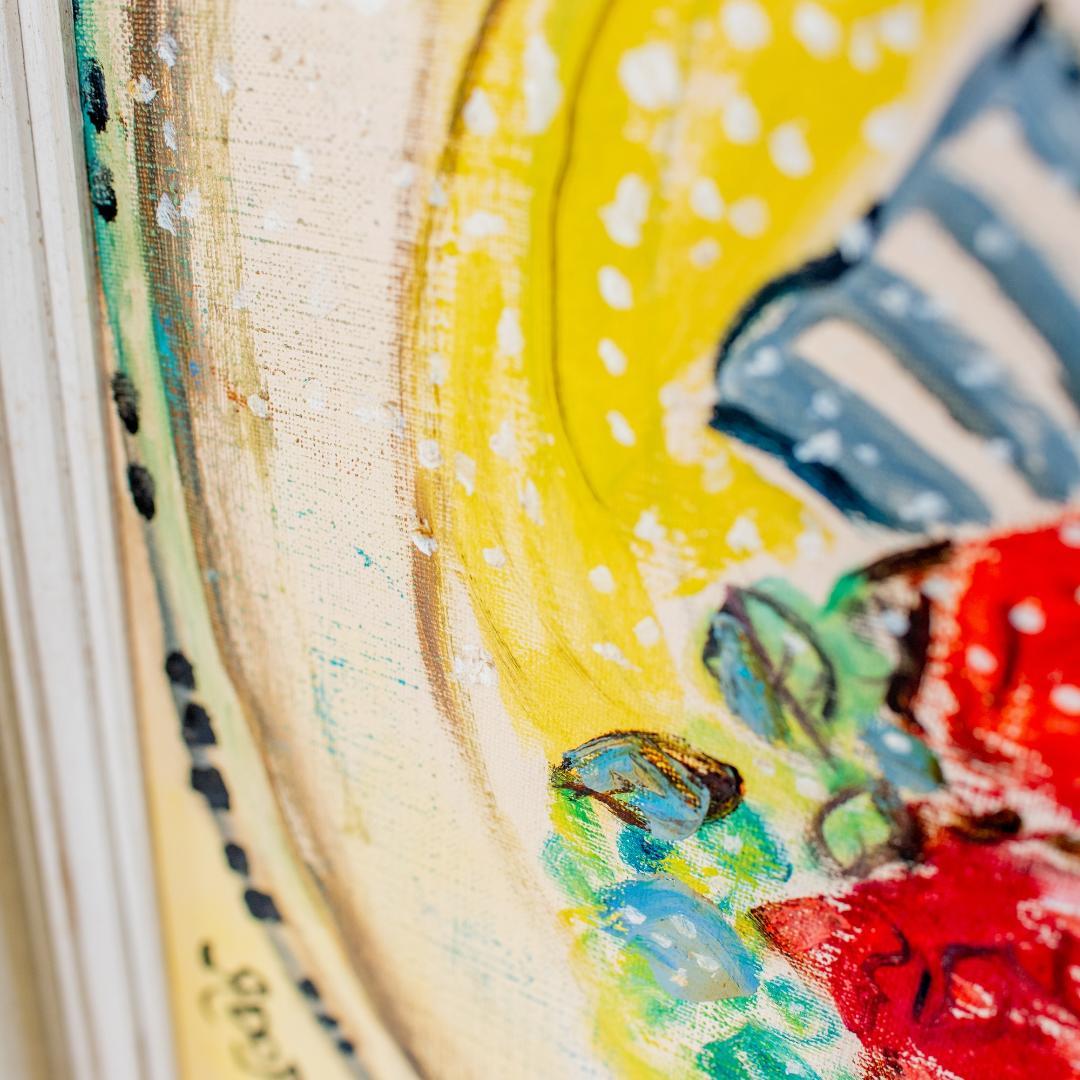 水森亜土 油彩(原画) Rose room F10号