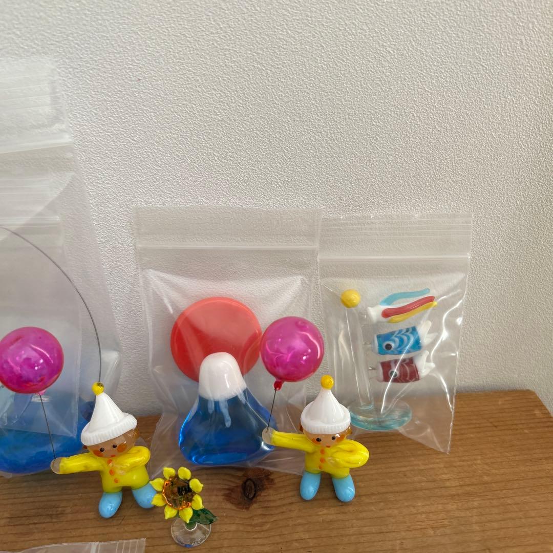 ガラス細工　新品　クリスマス　ツリー　ハロウィン　ダルマ　ひなまつり　ミニチュア