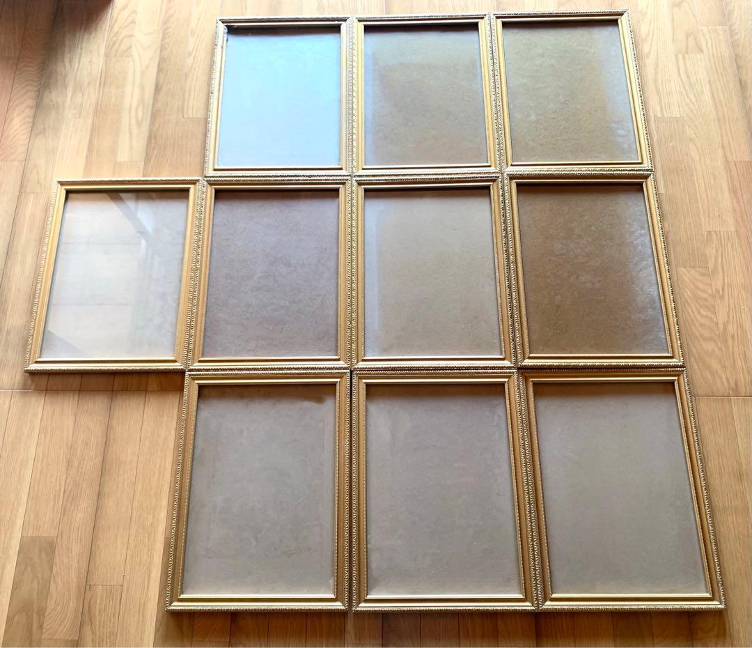 ◆額縁 金縁 まとめ売り10個 アンティークインテリア ゴールドゴージャス④