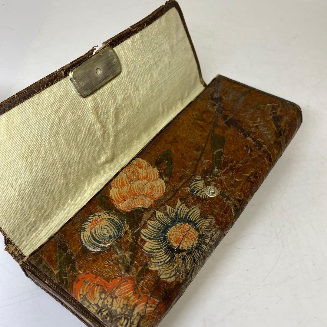 江戸時代　金唐草　銀細工金具　財布　タサオ　東さ8-0104☆2F