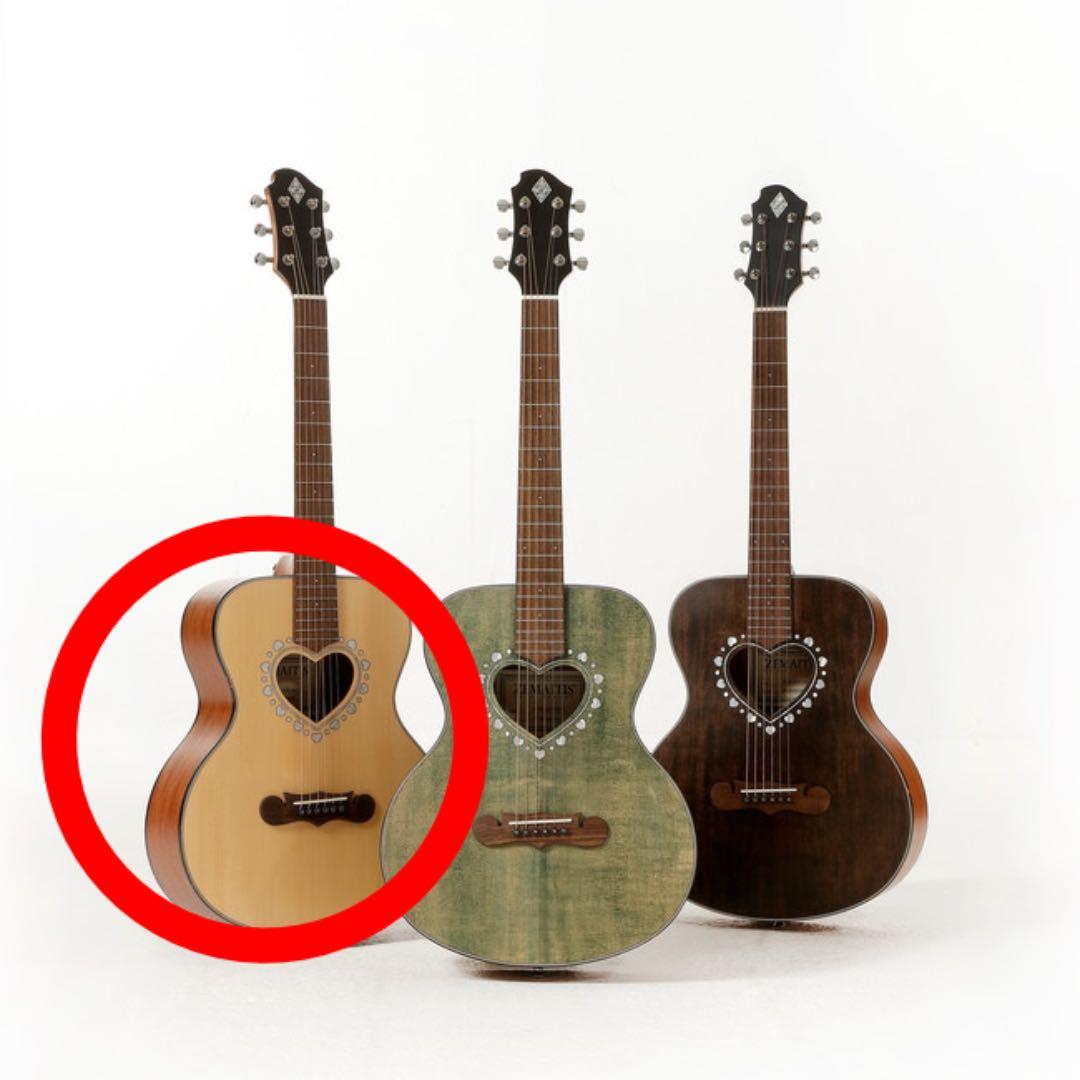 ZEMAITISアコースティックギター ハート型 ※ギターケース付き