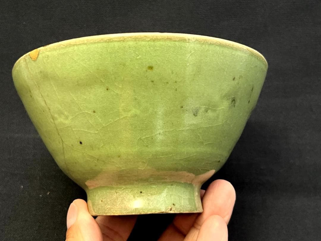 茶碗■朝鮮高麗期 高麗青磁古青磁 金継直し有 古玩 唐物 陶磁李朝 時代物■