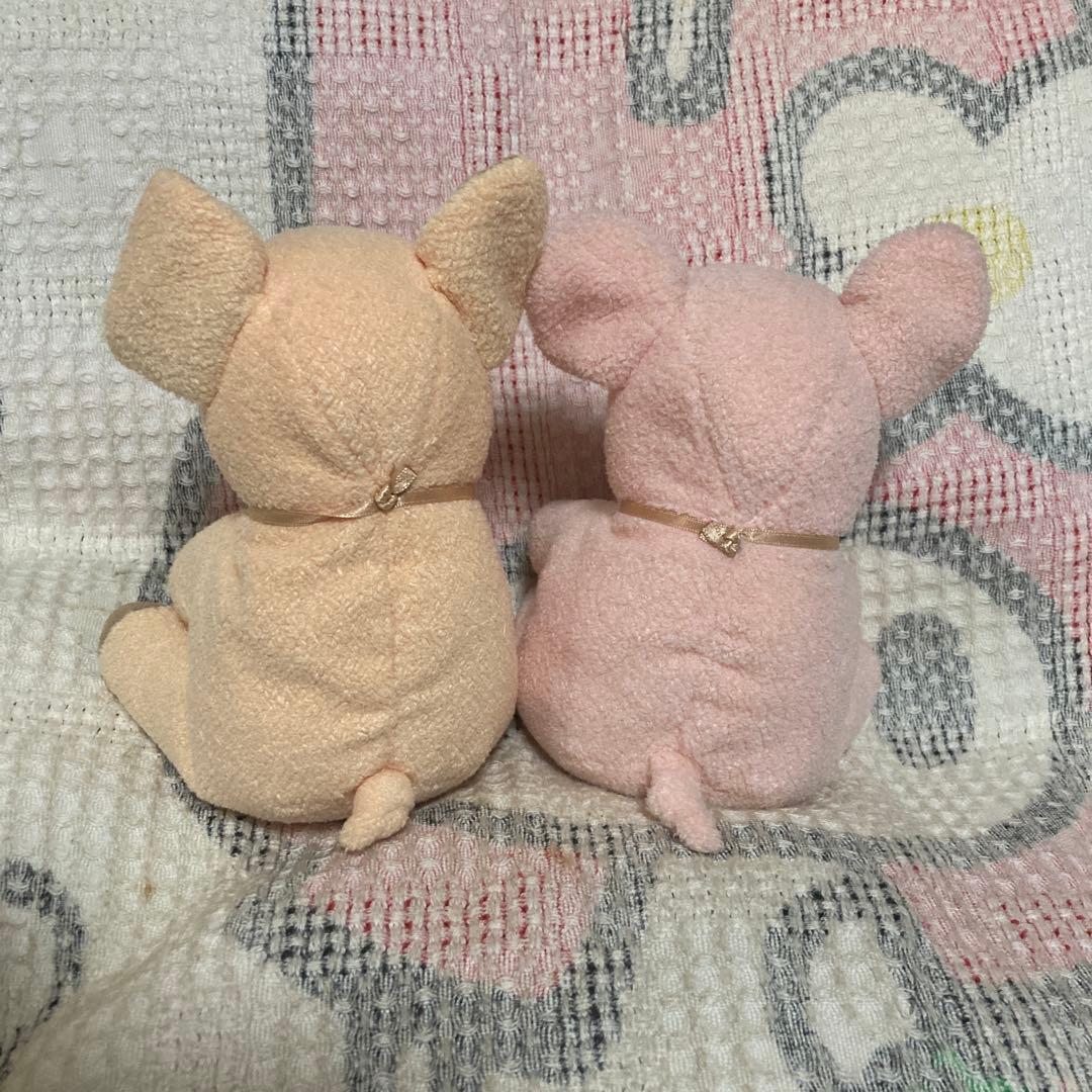 モンスイユ　ブタ　ショコラ　ぬいぐるみ　2こセット　バラ売り不可　中古品