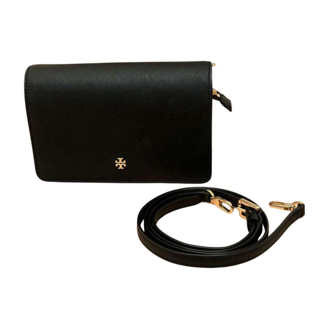 トリーバーチ レザーショルダーウォレット 黒 正規品
