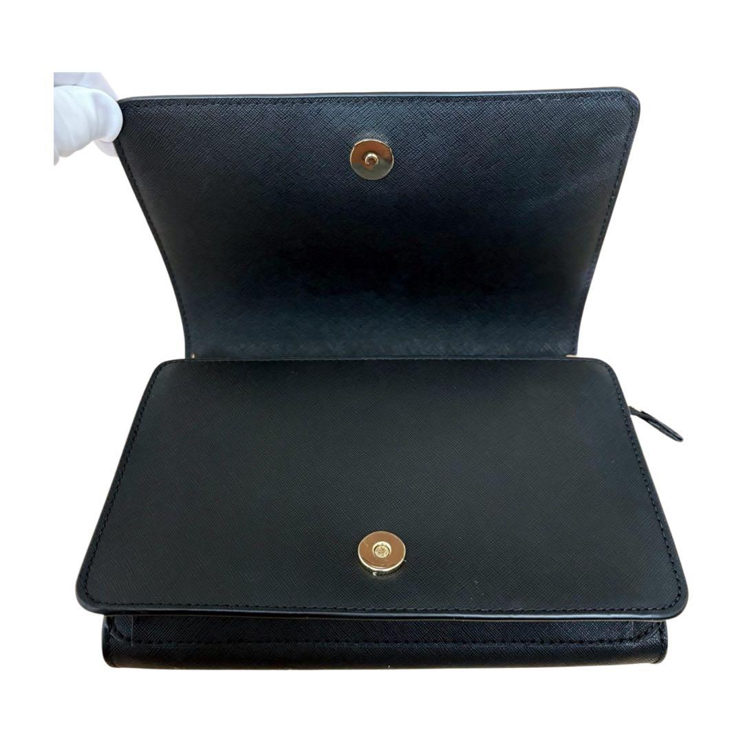 トリーバーチ レザーショルダーウォレット 黒 正規品