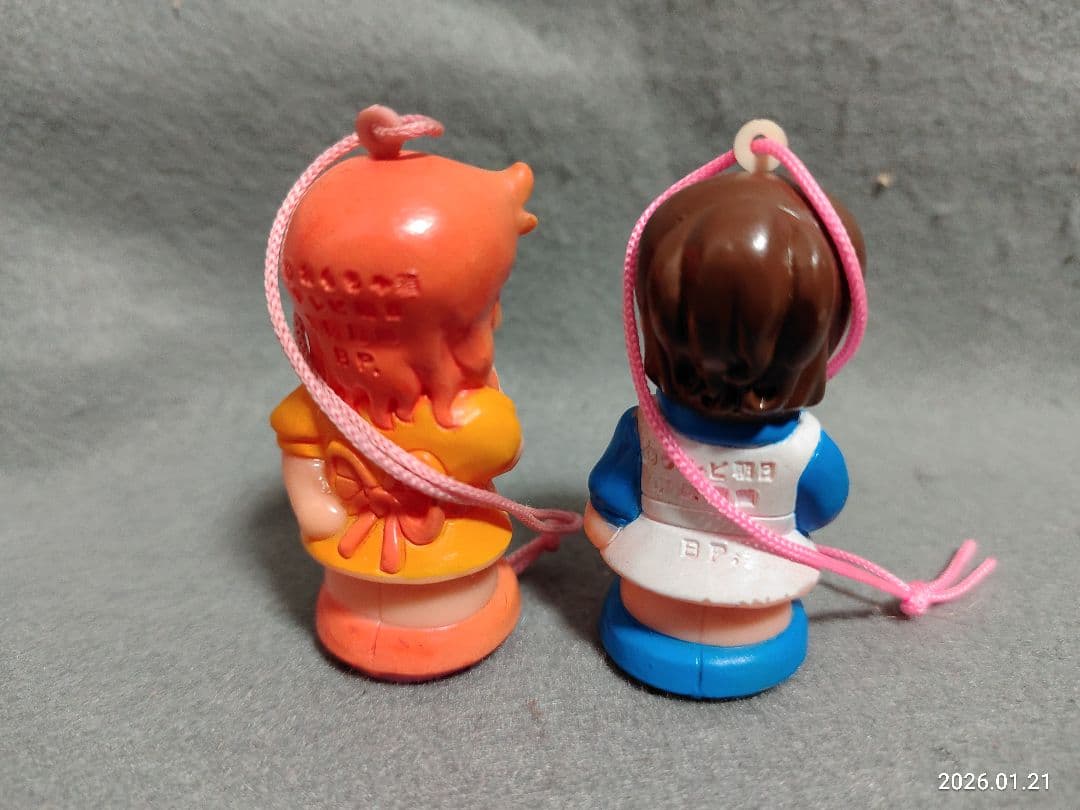 昭和レトロ 魔女っ子メグちゃん魔法のマコちゃん ソフビ 指人形