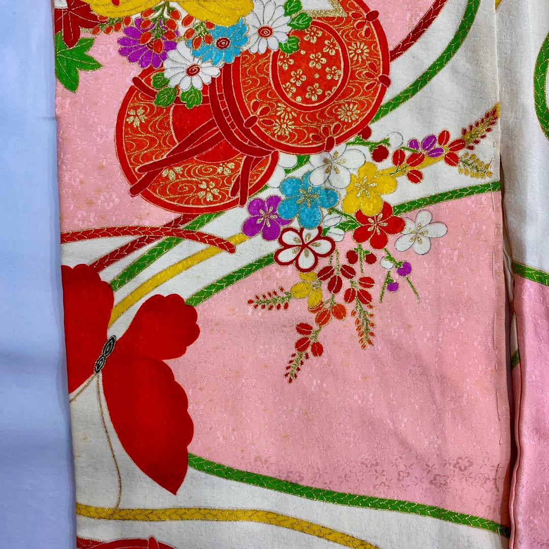 508agu49◎七五三 三歳 女の子 セミアンティーク着物&半襦袢◎