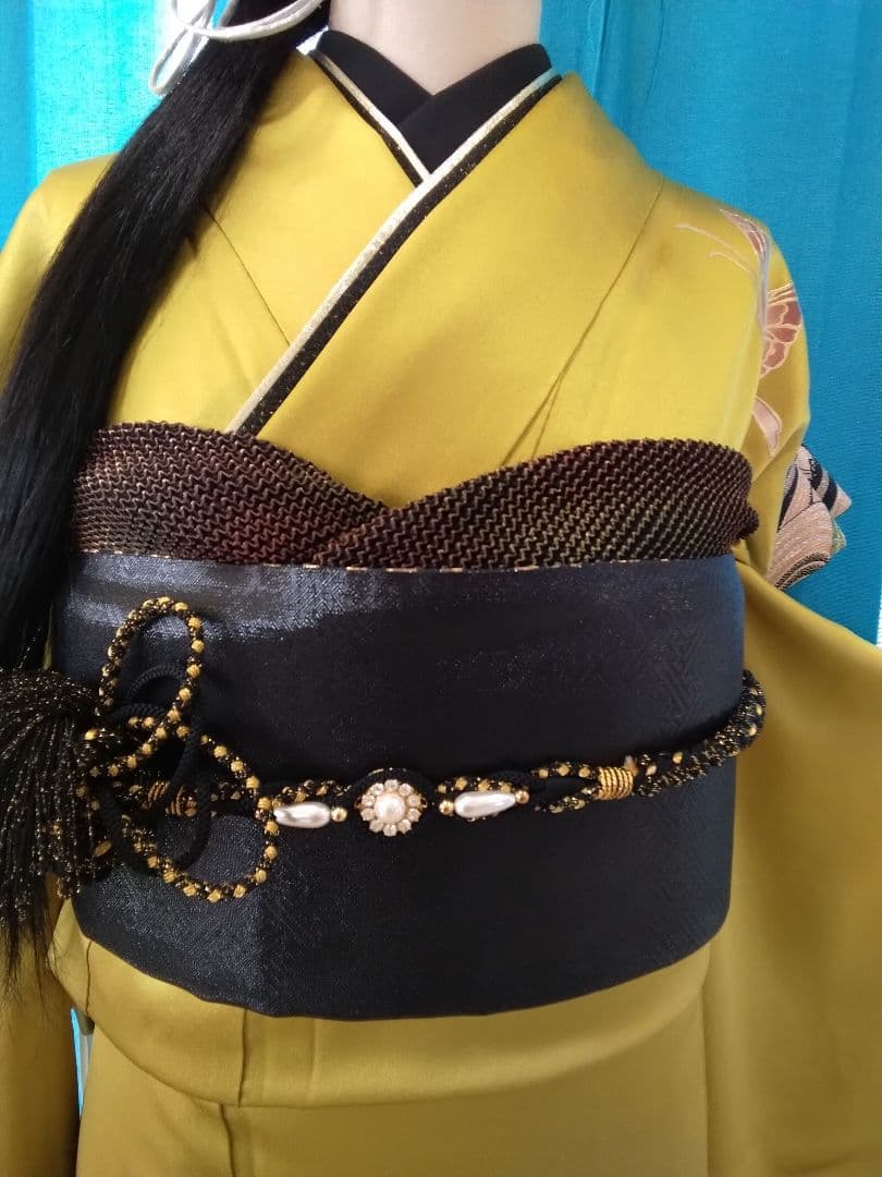 【専用です】正絹振袖成人式、重ね衿、帯揚げ帯締め、西陣袋帯、襦袢、ファー付き