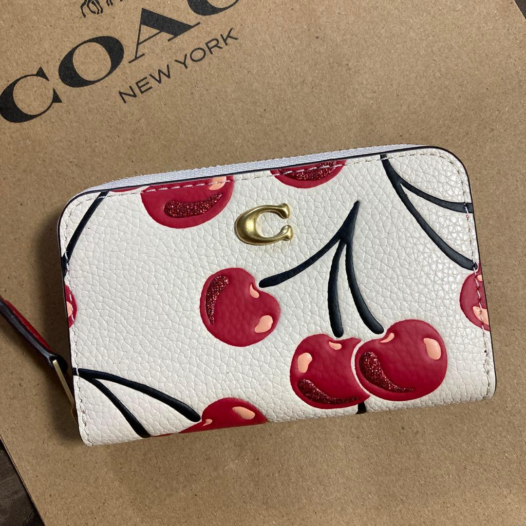 COACH チェリー柄 ケース　コーチ　正規品　さくらんぼ　財布　カード